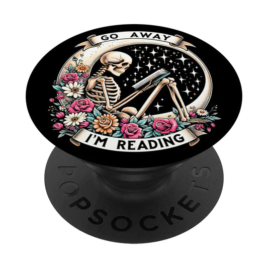 ππ Go Away Iβm Reading β Vintage Floral Moon Skeleton PopGrip