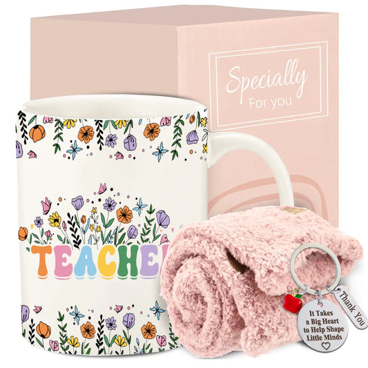 Teacher Thank You Gifts for New Teacher 11oz Teacher Coffee Mug Gift Set