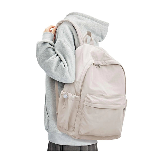 Khaki Lightweight Basic Backpack – Travel Laptop Backpack & School Bookbag