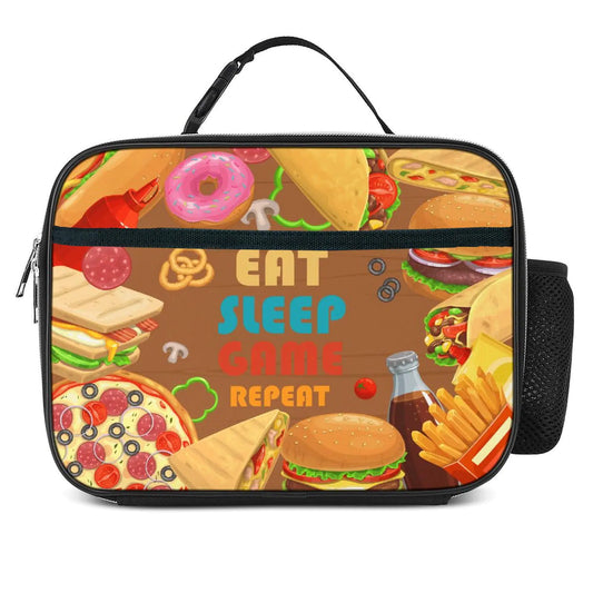 Eat Sleep Lunch Box – Insulated Reusable Tote Cooler Bag