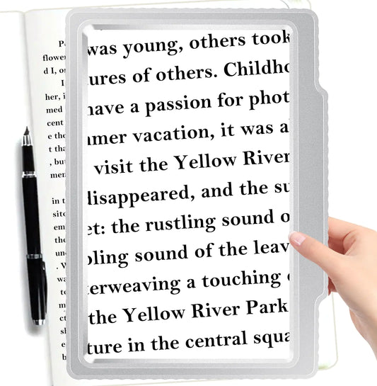 5X Full-Page Magnifying Glass for Reading – Lightweight Handheld Magnifier for Books, Newspapers & More
