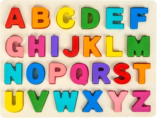 Alphabet Puzzle Wooden Puzzles for Toddlers