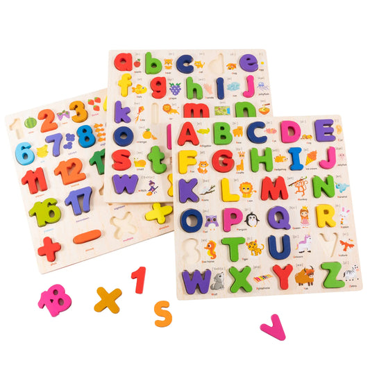 Wooden Alphabet Puzzle for Toddlers