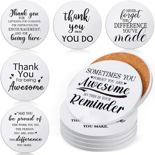 BULK SET Thank You Appreciation Coasters – Set of 24