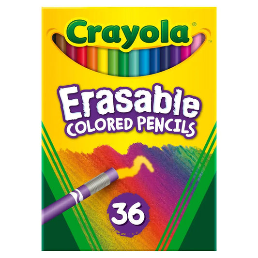 Crayola Erasable Colored Pencils (36ct) – Kids Colored Pencils for Coloring Books, School Supplies, Arts & Crafts (Ages 4+)