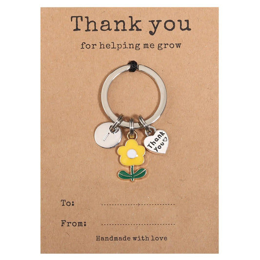 🌸 Flower Initial Keychain – A Thoughtful Gift for Teachers