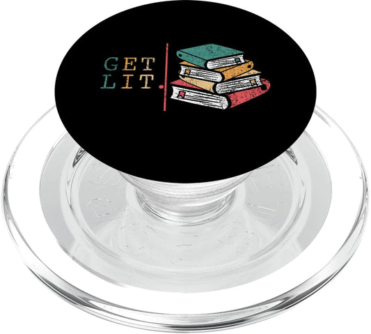 π₯π Get Lit β Funny Book Reader PopGrip for iPhone (MagSafe Compatible)
