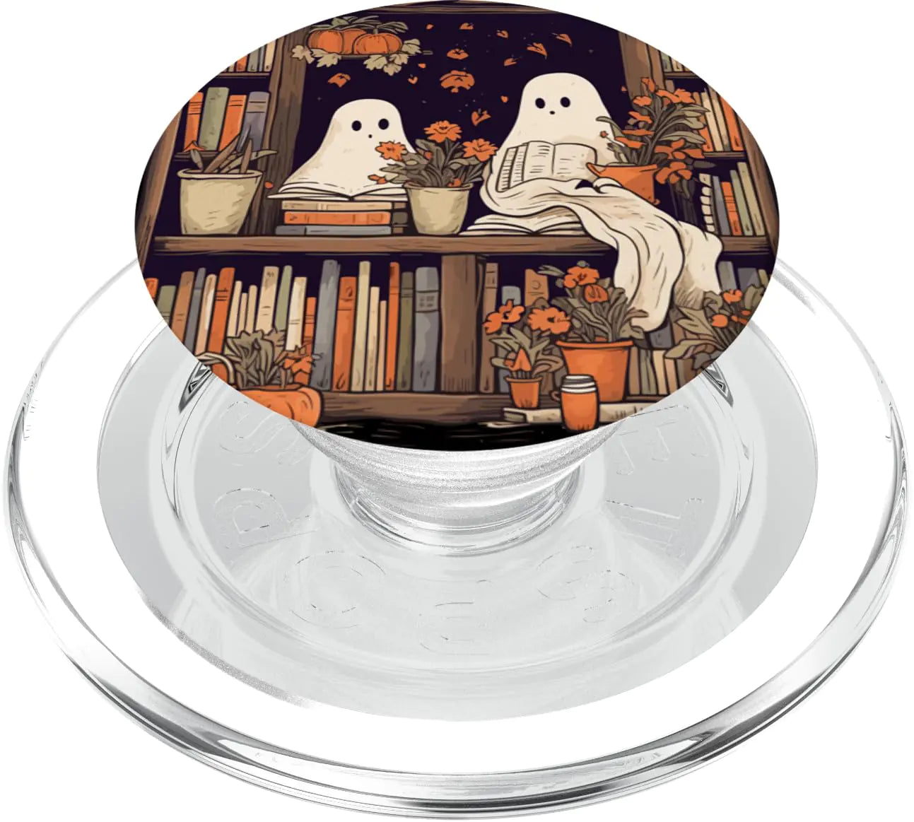Spooky Ghost Reading Books PopGrip for MagSafe