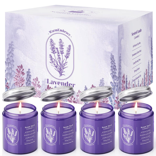 Warm Embrace Lavender Candles  4 Pack
