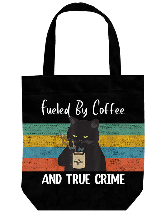 Black Cat Tote Bag – “Black Coffee Cat” Design