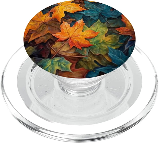 Orange Autumn Maple Leaves – Halloween & Thanksgiving PopSockets MagSafe PopGrip for iPhone 🍁📱