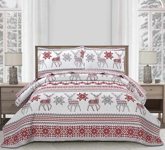 Christmas Quilt Set - Queen Size