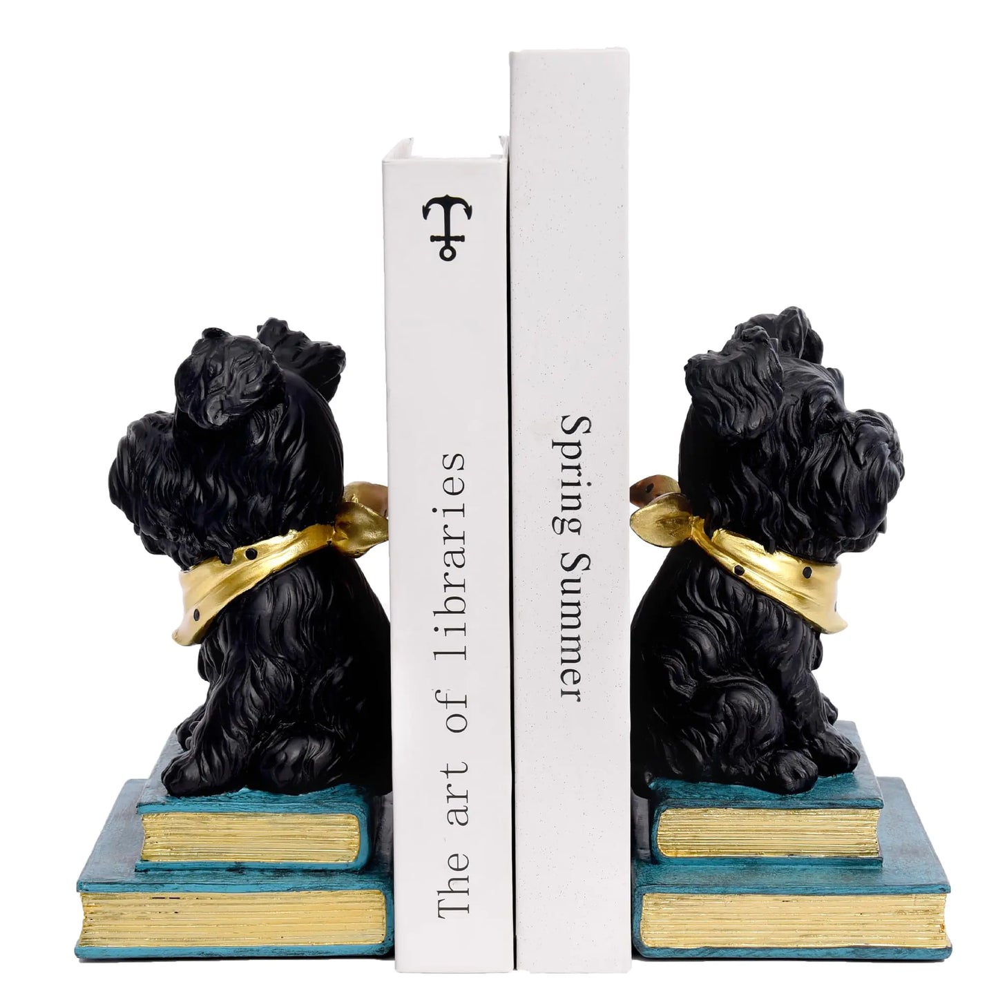 Kakizzy Decorative Dog Bookends – Schnauzer Design