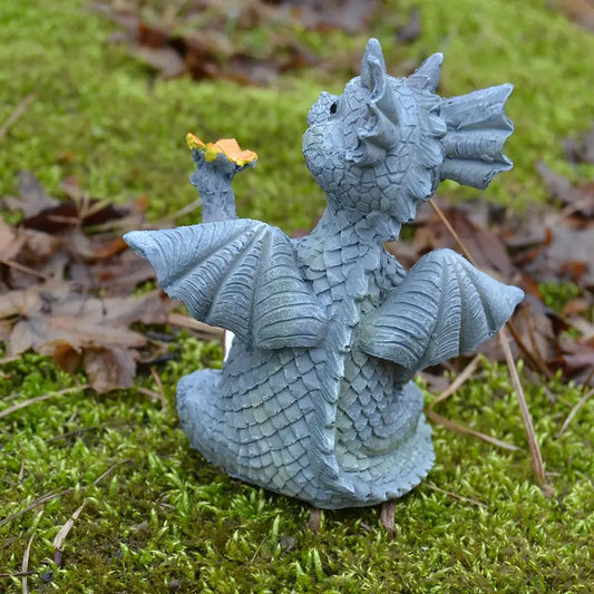 🐉 Mini Dragon Reading Book Sculpture – Whimsical Resin Figurine for Home Decor - LONG LEAD ITEM