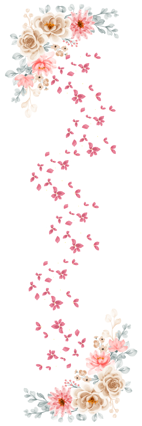 Bookmarks ~ 2" X 6" double sided pack of five; handmade