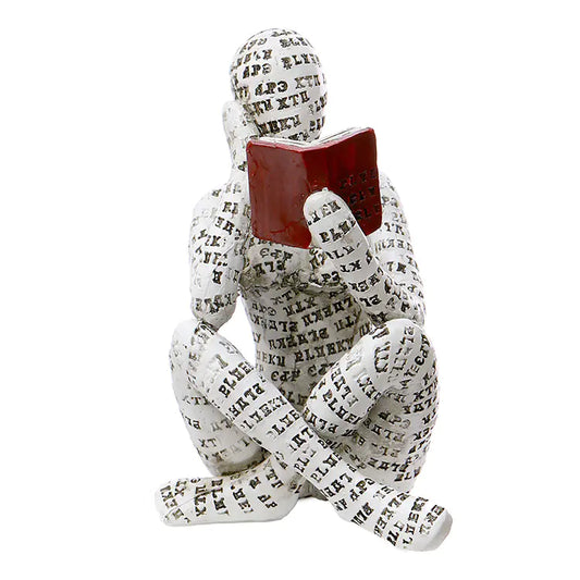 Resin Reading Women Sculpture – Elegant Tabletop Decor & Gift for Book Lovers - LONG LEAD TIME