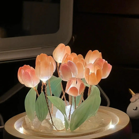 Handmade Tulip Night Light – A Soft Glow of Timeless Beauty LONG LEAD ITEM