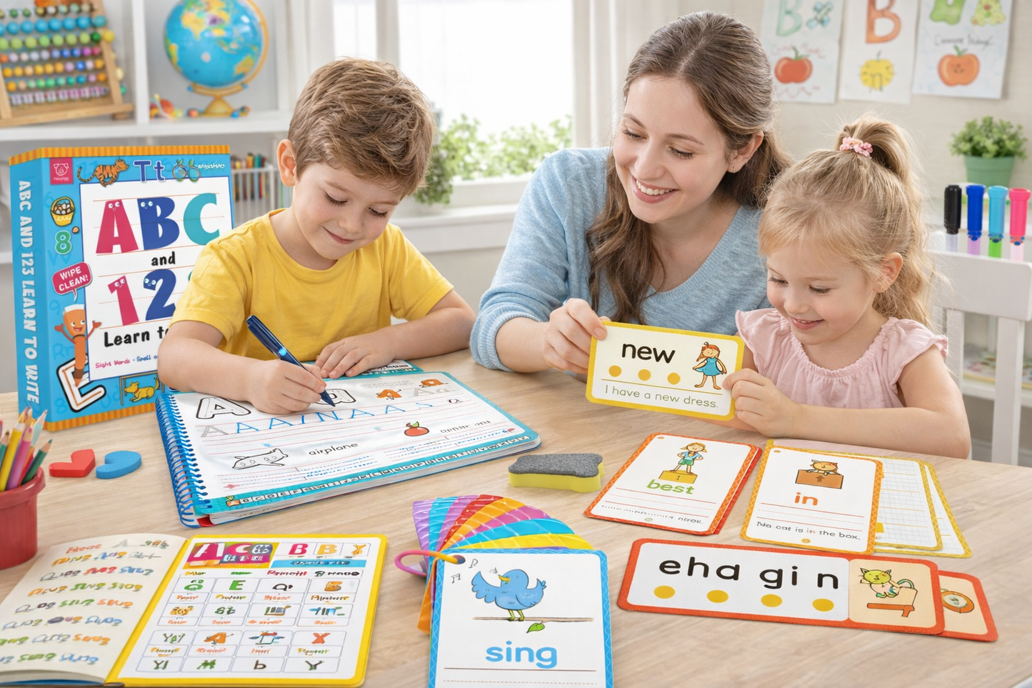 Preschool Learning Activities Number Letter Tracing Book for Kids
