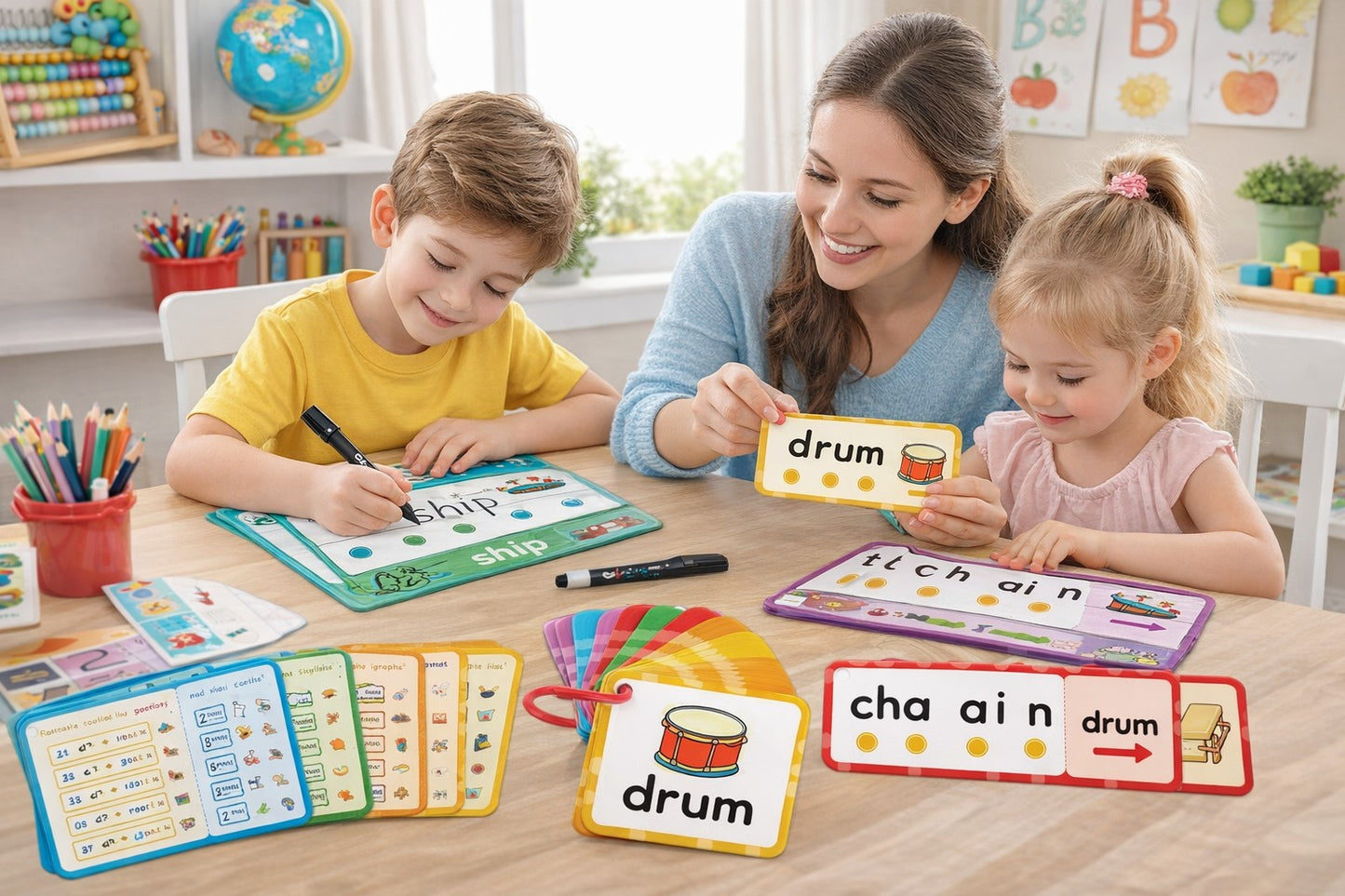 Cards Phonics Games Learn to Read