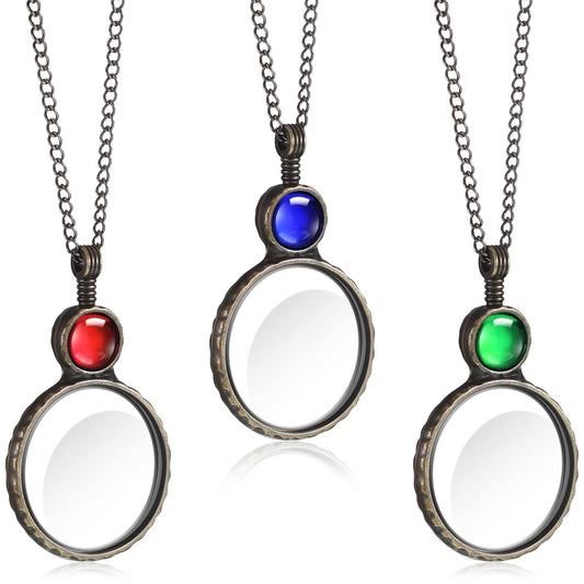 3 Pcs Magnifying Glass Necklace