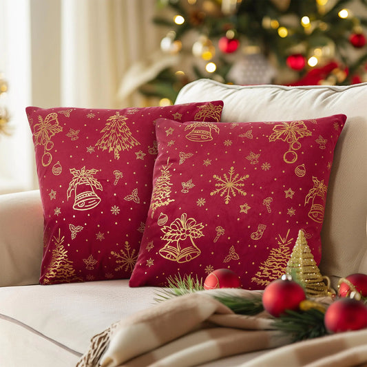Velvet Christmas Pillow Covers – Festive & Cozy Holiday Decor