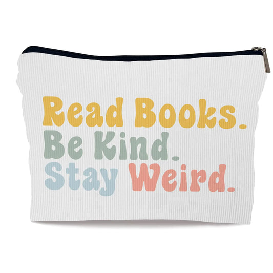 Ayxvt Corduroy Makeup Bag – Book Lovers Gifts for Women