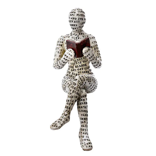 Resin Reading Women Sculpture – Elegant Tabletop Decor & Gift for Book Lovers - LONG LEAD TIME