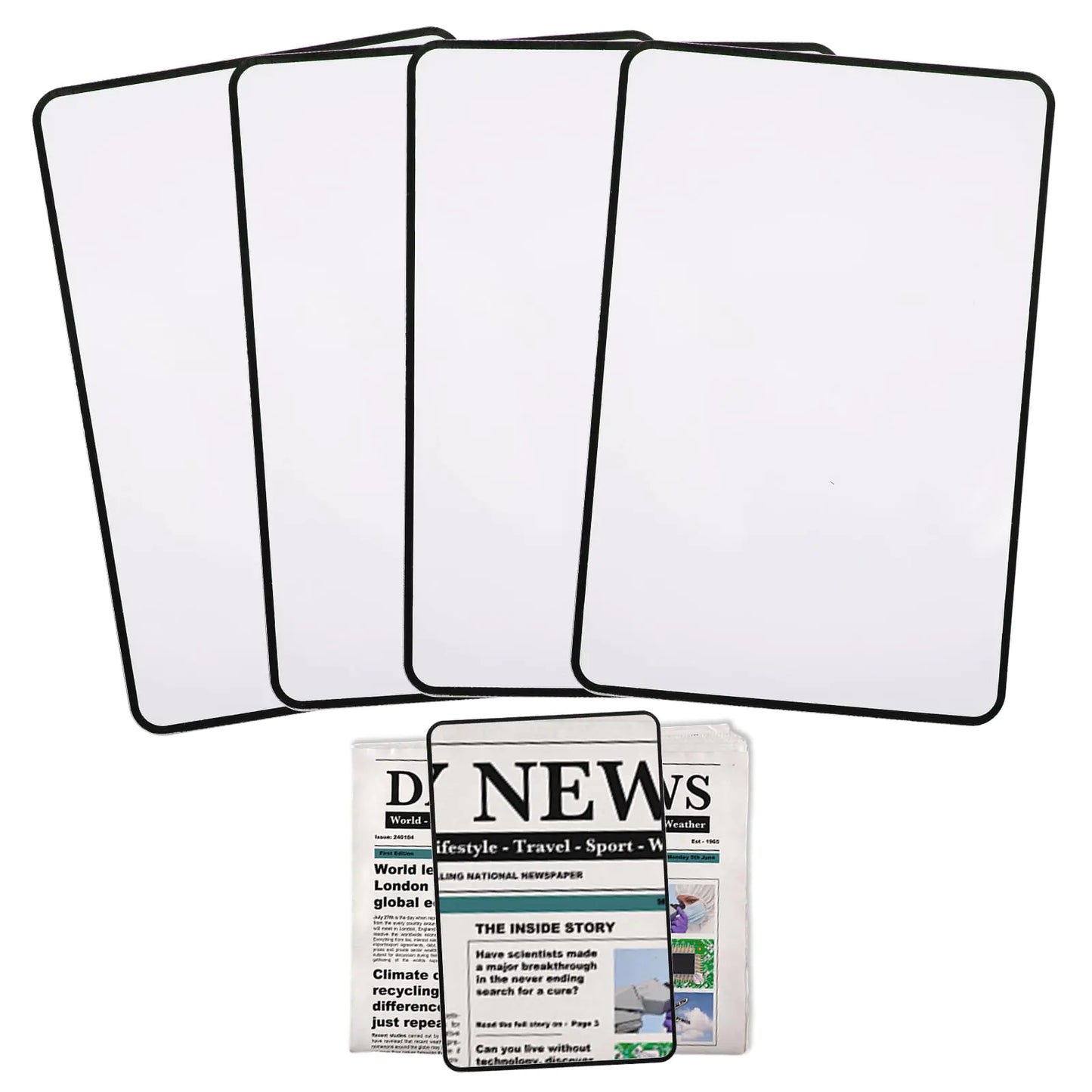 Dimeho 4 Pcs Page Magnifying Sheet – 4X Full Page Fresnel Lens