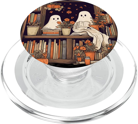 Spooky Ghost Reading Books PopGrip for MagSafe